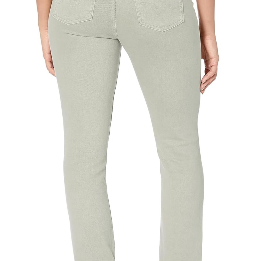 AG Adriano Goldschmied Women's Beige Straight Leg Jeans - Picture 2 of 4